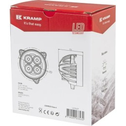 Apvali LED darbinė lempa 40w 4800lm 10 30v su kištuku