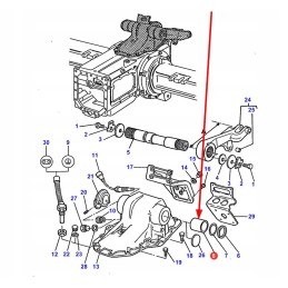 3384199m1 žalvarinė kėlimo svirties veleno įvorė
