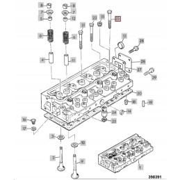 Ilgos galvutės varžtas JCB Perkins OEM 02 100122
