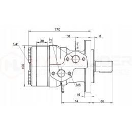 BMR 200 O4W32 hidroliderio hidraulinis variklis