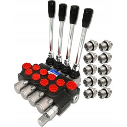 Hidraulinis skirstytuvas, 4 sekcijų, 40l jungtys