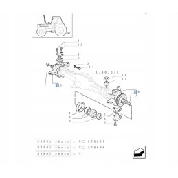 New Holland Case vairo jungties įvorė 45x50x30 510408
