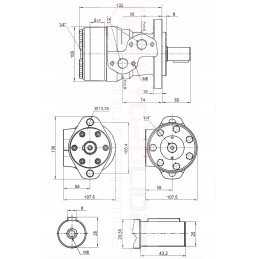BMR 25 O2W25 P90T hidroliderio hidraulinis variklis