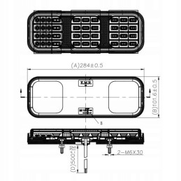 LED galinis žibintas, 5 funkcijos, 40 LED, 12 24v