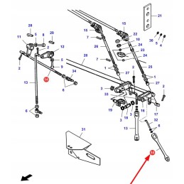 La323338550 įgaubto reguliavimo mechanizmo strypas