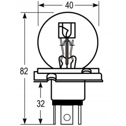Halogeninė lemputė r2 12v 45w 40w garinė