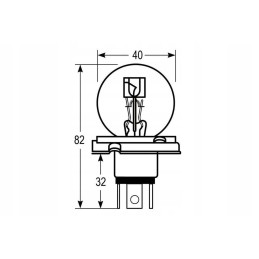Halogeninė lemputė r2 12v 45w 40w garinė