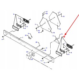 X830180047000 kairysis galinis žibintas