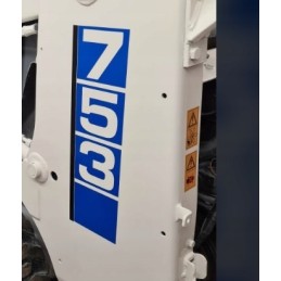 Įspėjamieji lipdukai, vertikalios piktogramos, 1 lapas