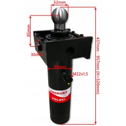 Pilnas cilindro hidraulinės pavaros eiga 520 d35