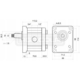 Daugiklis 1 3 8m g siurblys 33l wl hidrolideris