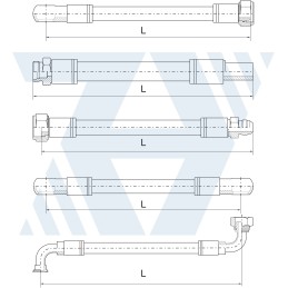 Hidraulinės žarnos linija AK DN16 M26 D 700 250bar