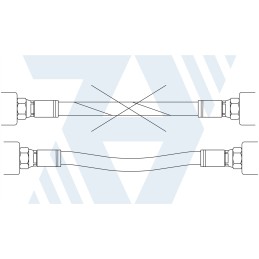 Hidraulinės žarnos linija AK DN16 M26 D 700 250bar