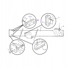 Rankenos pailginimo sklendė, storis 15 3mm cat th103 th62 th63 8i6294 897310 985844