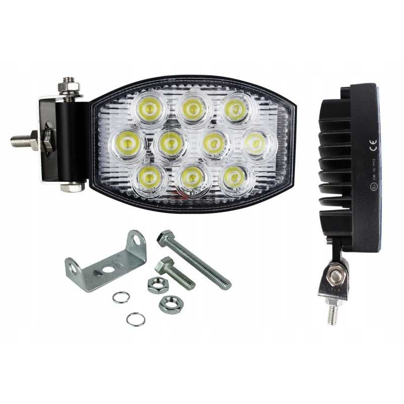 Darbinė lempa 10 LED 30W šoninė rankena 12v 24v galia