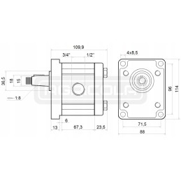 Daugiklis 1 3 8m su 28l siurbliu ir hidrolideriu