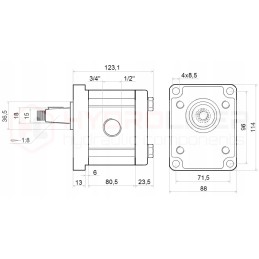 Daugiklis 1 3 8m g siurblys 45l wl hidrolideris