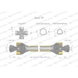 510 720 mm kardaninis velenas 210 nm 10210 c