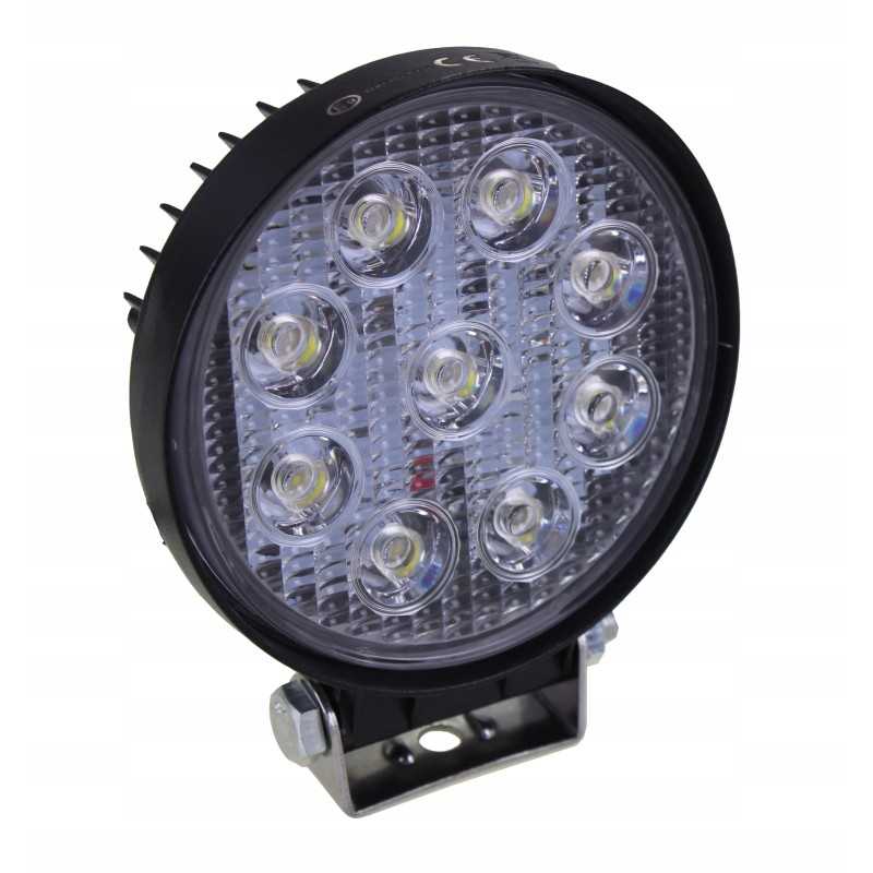 Apvali LED darbo lempa 9 LED halogeninė 12 24v