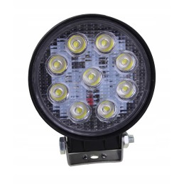 Apvali LED darbo lempa 9 LED halogeninė 12 24v
