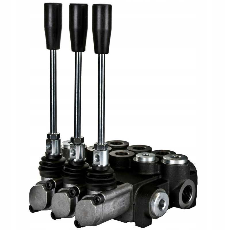 3 sekcijų skirstytuvas, 40l, su stūmoklio dalimi