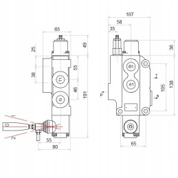 Hidraulinis skirstytuvas 1s 80l a1 badestnost