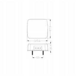 Universalus LED galinis žibintas su 4 funkcijomis