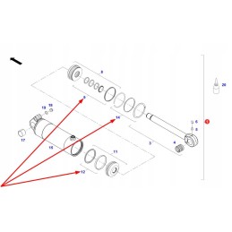 Agco f931860030010 žiedų komplektas
