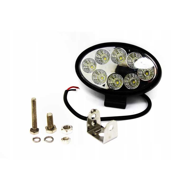 Halogeninė LED darbo lempa, ovali, 8 LED
