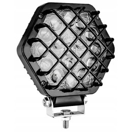 16 LED darbo lempa su halogeninėmis apsauginėmis grotelėmis