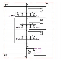 Hidraulinis skirstytuvas, 3 sekcijų, 80l, plūduriuojantis