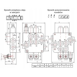 2 sekcijų skirstytuvas, 80l, 2 sekcijų su fiksatoriumi