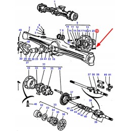 1441244x1 priekinės ašies korpuso varžtas