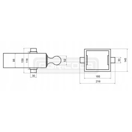Priekabos teleskopinio cilindro cilindras 60 2 520