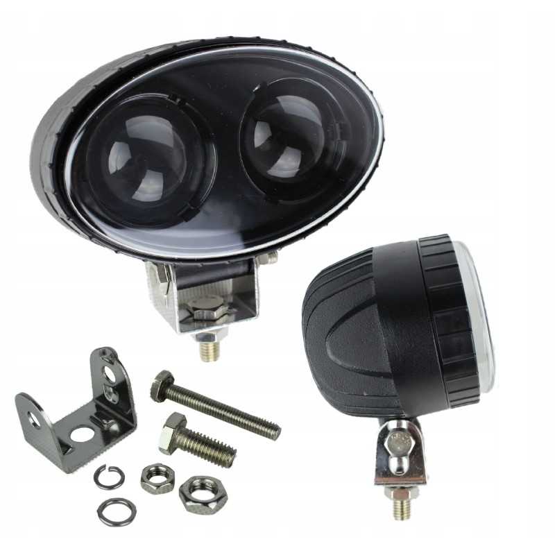 2 LED lempa 10w 12 24v mėlyna, stiprus purkštuvas