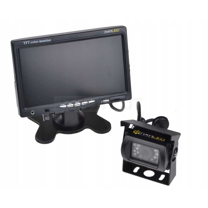 IR LCD atbulinės eigos kamera 7 kombainas traktorius 12 24v