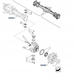 Viršutinės ir apatinės ašies sandariklis New Holland Case 5121471