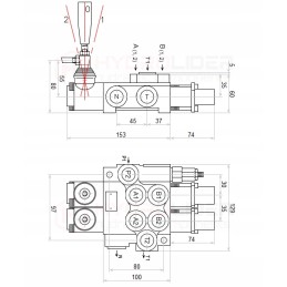 Skirstytuvas hydr 2s 40l 2x3047 l 2 5m badestnost