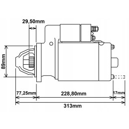 Starteris 12v 2 8kw landini 1691806m1