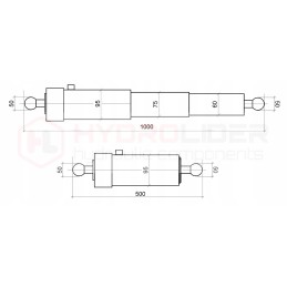 Teleskopinė pavara 75 2 500 hl 6011 hidrolideris