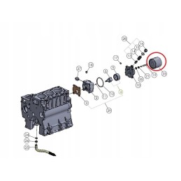 Yanmar AF330 F180 YM2220 variklio alyvos filtras
