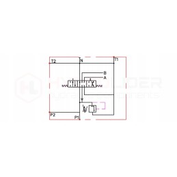 Hidraulinis skirstytuvas 1s 40l, troso svirtis