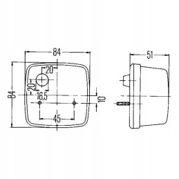Posūkio signalo lempos korpusas 3121089r91 5177841 hella
