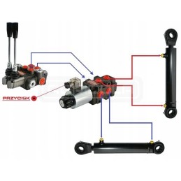6 krypčių elektrinis hidraulinis vožtuvas 90l 24v