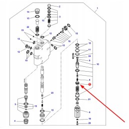 3907017m1 hidraulinio vožtuvo lizdas