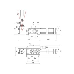 Hidraulinis skirstytuvas 1 sek pneumatinis vairavimas