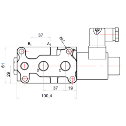 Solenoidinis skirstytuvas, elektrinis vožtuvas, 24v kištukas