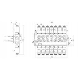 Hidraulinis skirstytuvas 7z50 7xa1 24v badestnost
