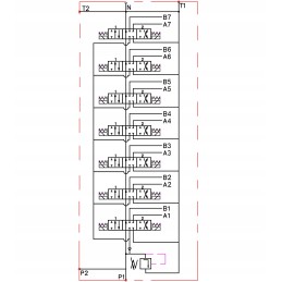 Hidraulinis skirstytuvas 7z50 7xa1 24v badestnost