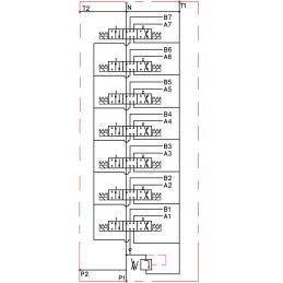 Hidraulinis skirstytuvas 7z50 7xa1 12v badestnost